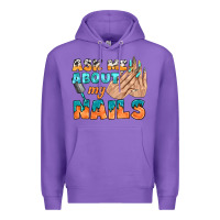 Purple ask me about my nails bbs Premium Hoodie - BundleAndBundleShop