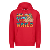 Red ask me about my nails bbs Premium Hoodie - BundleAndBundleShop