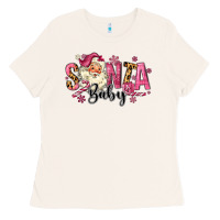 Bone Santa Baby Pink Christmas Ladies Tee - MaliasSmallBusiness