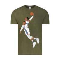 Vintage Olive russell westbrook dunk Vintage Tee - tuanDangUi