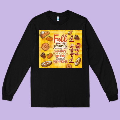 Pumpkin Pie And Family Long Sleeve Tee Designed By Tumblerdesignbyshophia
