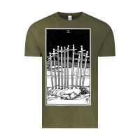 Vintage Olive ten of swords   x of swords   tarot card   major arcana   fortune tell Vintage Tee - tuanDangUi