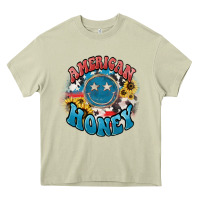 Mossy American honey smiley Heavy Core Tee - NancyCooperArtShop