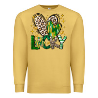 Antique Gold Lucky Saint Patricks Day Premium Sweatshirt - CowhideDigitalArt