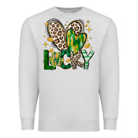 Dove Grey Lucky Saint Patricks Day Premium Sweatshirt - CowhideDigitalArt