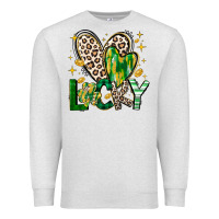 Oatmeal Heather Lucky Saint Patricks Day Premium Sweatshirt - CowhideDigitalArt