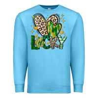 Ocean Blue Lucky Saint Patricks Day Premium Sweatshirt - CowhideDigitalArt