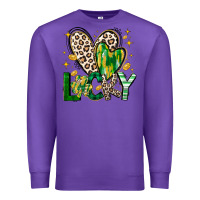 Purple Lucky Saint Patricks Day Premium Sweatshirt - CowhideDigitalArt