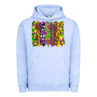 Pigment Grape Ice mardi gras sunflower fleur de lis leopard cowhide brushstrokes Urban Hoodie - Artiststas