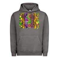 Pigment Tornado mardi gras sunflower fleur de lis leopard cowhide brushstrokes Urban Hoodie - Artiststas