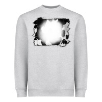 Heather Grey Cowhide Bleached Heavyweight Sweatshirt - CowCowDesign