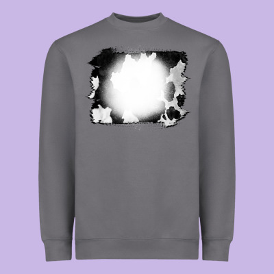 Cowhide Bleached Heavyweight Sweatshirt Designed By Cowcowdesign