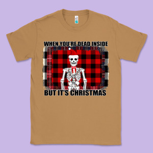 When You Re Dead Inside But It Christmas Skeleton Classic Tee Designed By Bettercallsaul