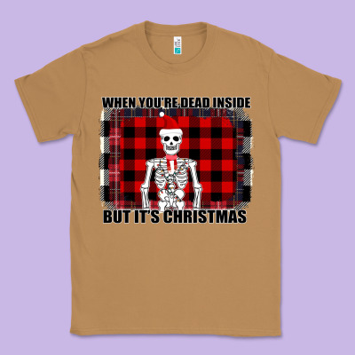 When You Re Dead Inside But It Christmas Skeleton Classic Tee Designed By Bettercallsaul