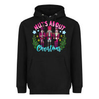 Black Nuts About Christmas Heavyweight Hoodie - CowhideDigitalArt