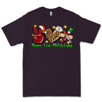 Plum Peace love Phlebotomy Christmas Premium Tee - NancyCooperArtShop