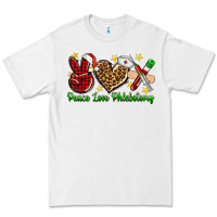 White Peace love Phlebotomy Christmas Premium Tee - NancyCooperArtShop