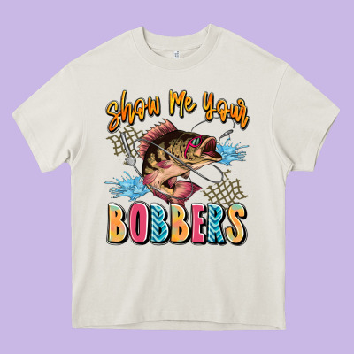 Show Me Your Bobbers Heavy Core Tee Designed By Jahusdesignshop