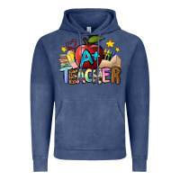 Vintage Denim a teacher Vintage Hoodie - NancyCooperArtShop