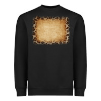 Black Buralp and Leopard Heavyweight Sweatshirt - CowCowDesign