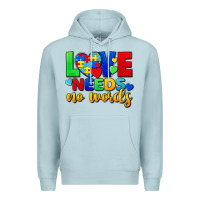 Blue Mist love needs no words Premium Hoodie - FaDigitalArtStudio