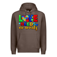 Coffee love needs no words Premium Hoodie - FaDigitalArtStudio