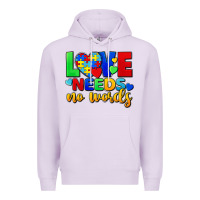 Lilac love needs no words Premium Hoodie - FaDigitalArtStudio