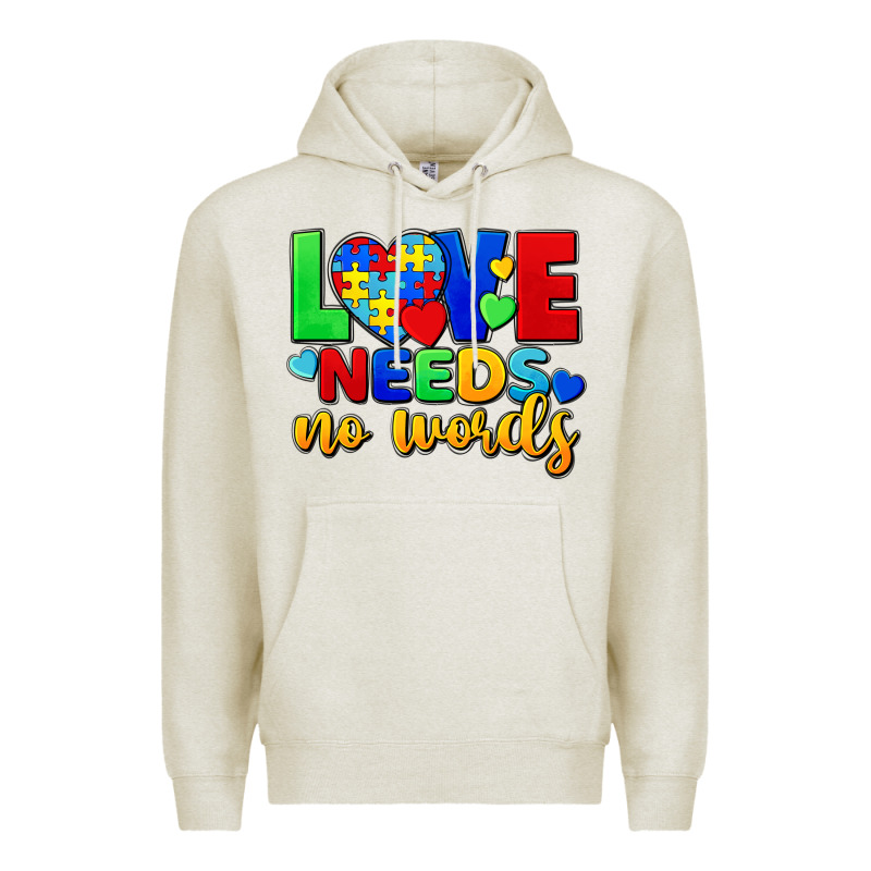 Love Needs No Words Premium Hoodie by FaDigitalArtStudio | Teevron