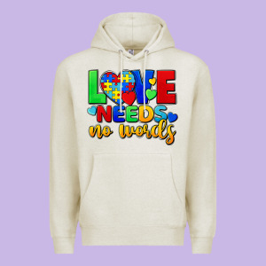 Love Needs No Words Premium Hoodie Designed By Fadigitalartstudio