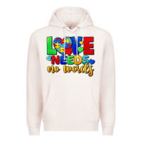 Pale Pink love needs no words Premium Hoodie - FaDigitalArtStudio
