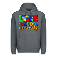 Rock love needs no words Premium Hoodie - FaDigitalArtStudio