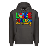 Smoke love needs no words Premium Hoodie - FaDigitalArtStudio