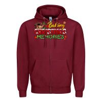 Burgundy baking christmas memories Zipper Hoodie - FaDigitalArtStudio