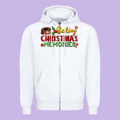 Baking Christmas Memories Zipper Hoodie Designed By Fadigitalartstudio