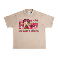 French Oak cafecito y chisme with coffee cups Urban Heavy Tee - texasbilliewilder