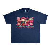 Navy cafecito y chisme with coffee cups Urban Heavy Tee - texasbilliewilder
