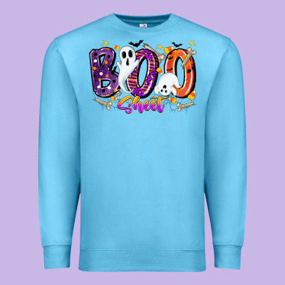Boo Sheet Premium Sweatshirt Designed By Cowhidedigitalart