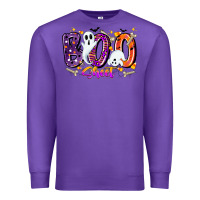 Purple boo sheet Premium Sweatshirt - CowhideDigitalArt