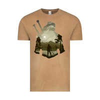 Vintage Camel the witcher geralt hero sword companion minima list illusion art Vintage Tee - tuanDangUi