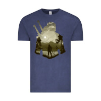 Vintage Denim the witcher geralt hero sword companion minima list illusion art Vintage Tee - tuanDangUi