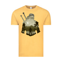 Vintage Mustard the witcher geralt hero sword companion minima list illusion art Vintage Tee - tuanDangUi