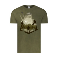 Vintage Olive the witcher geralt hero sword companion minima list illusion art Vintage Tee - tuanDangUi