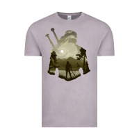 Vintage Zinc the witcher geralt hero sword companion minima list illusion art Vintage Tee - tuanDangUi