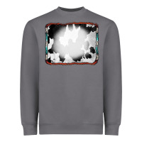 Storm Cowhide Background with Bleach Serape Frame Heavyweight Sweatshirt - CowCowDesign