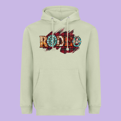 Rodeo Christmas Heavyweight Hoodie Designed By Cowhidedigitalart