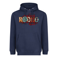 Navy Rodeo Christmas Heavyweight Hoodie - CowhideDigitalArt