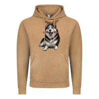 Vintage Camel alaskan husky with bandeau Vintage Hoodie - texasbilliewilder