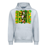 Heather Grey st patricks cow and coin wıth clovers and leopard brushstrokes Urban Hoodie - Artiststas