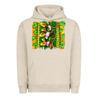 Pigment French Oak st patricks cow and coin wıth clovers and leopard brushstrokes Urban Hoodie - Artiststas