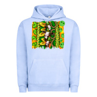 Pigment Grape Ice st patricks cow and coin wıth clovers and leopard brushstrokes Urban Hoodie - Artiststas